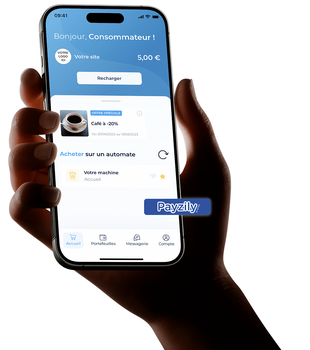Payzily – Application de paiement mobile pour machines automatiques