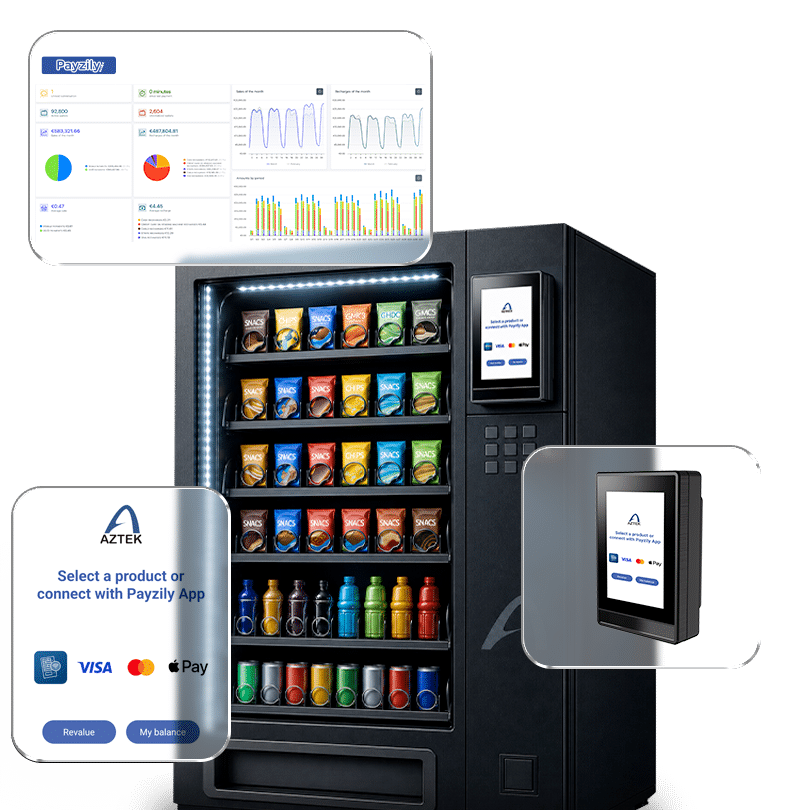 Distributeur automatique équipé d'une solution de paiement Aztek au Luxembourg