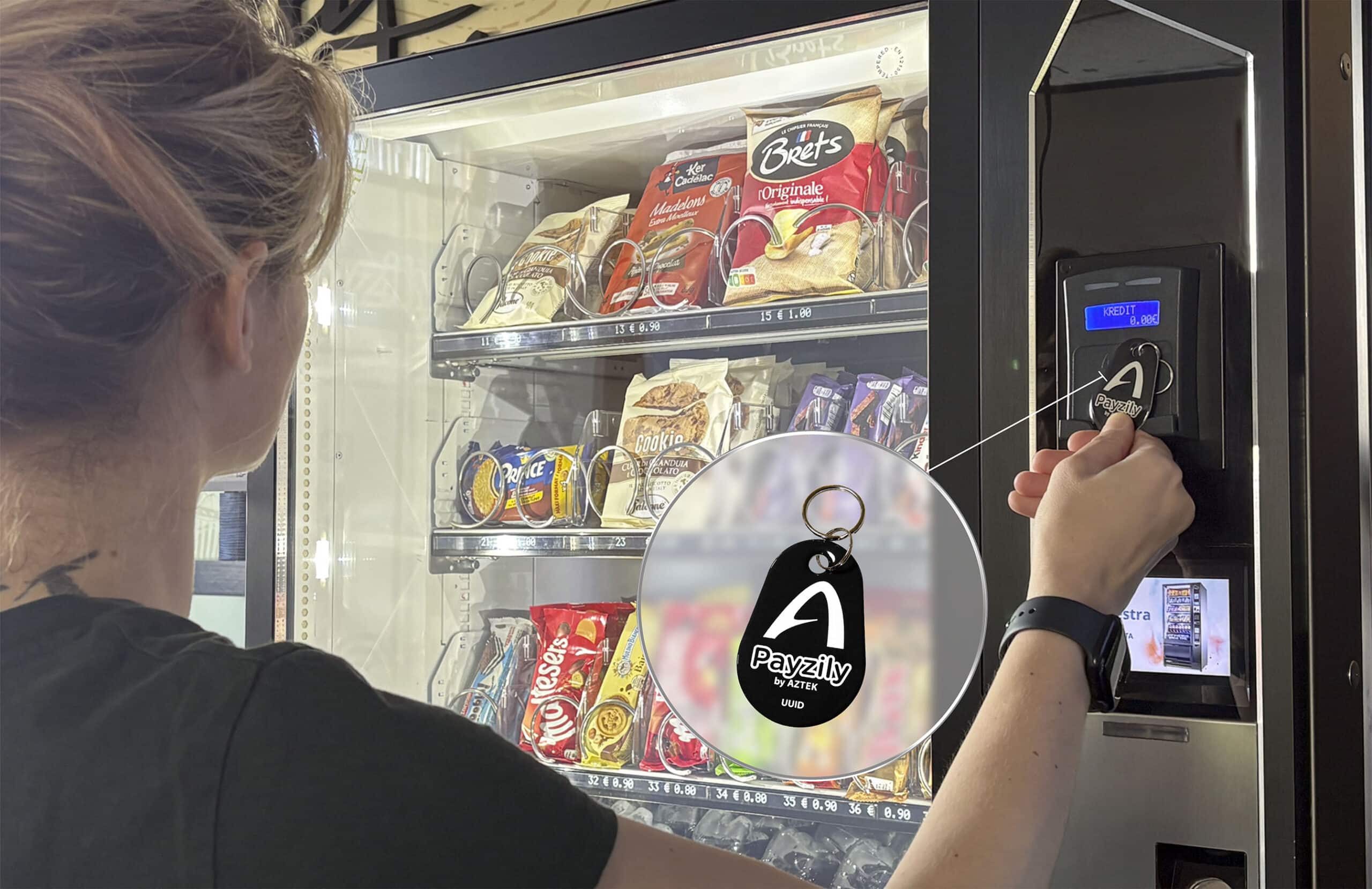 Ensemble des moyens de paiement acceptés sur automates Aztek