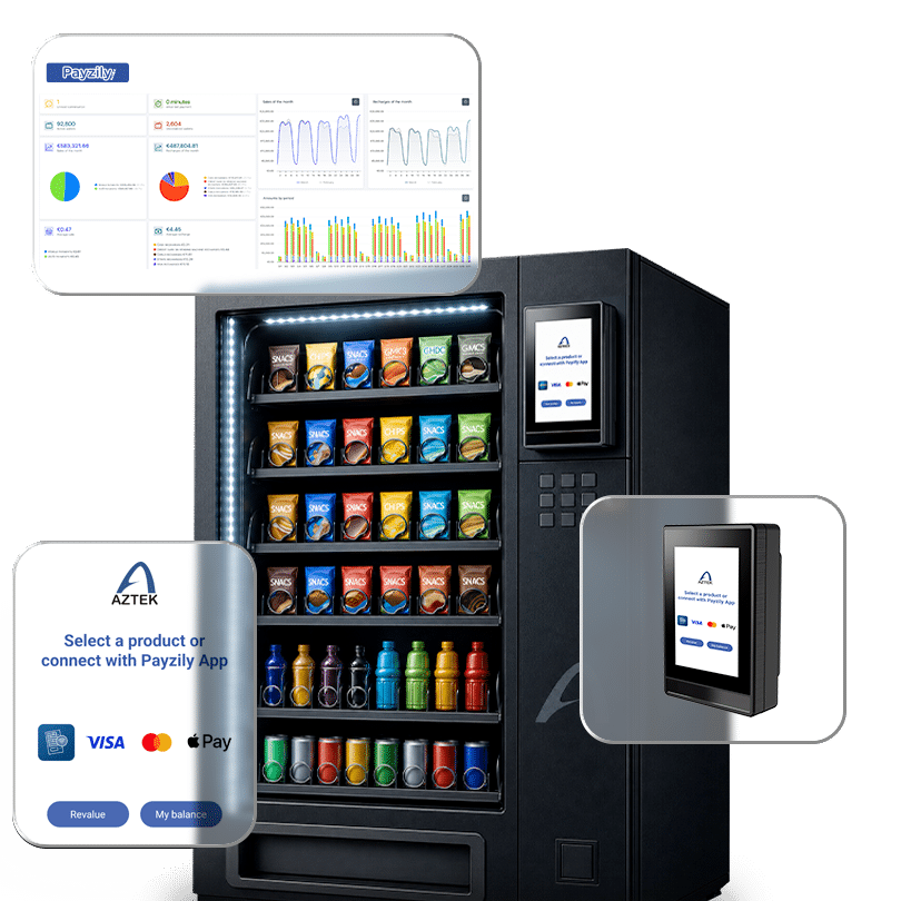 Distributeur automatique équipé d'une solution de paiement Aztek au Luxembourg